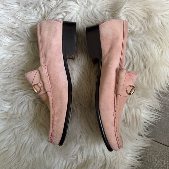 Gucci mocassino pelle mors pink suede horesbit loafers - Picture 3 of 8